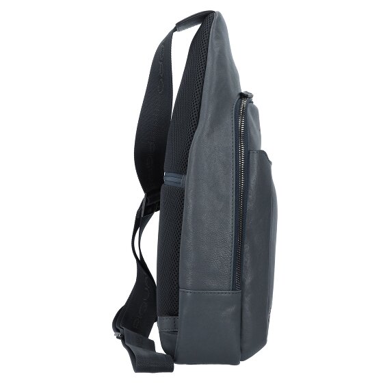 Piquadro Black Square shoulder bag leather 20 cm