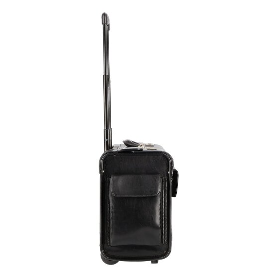 Dermata 2 wheels Pilot trolley Genuine Leather 39 cm Laptop compartment