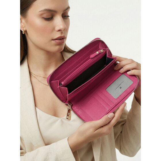 Lazarotti Bologna Leather XL Double Zip-Around Wallet, RFID-Protected, 20 cm