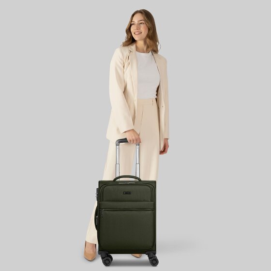 Bugatti Valencia Soft 4 wheels Cabin trolley S 55 cm with expansion pleat
