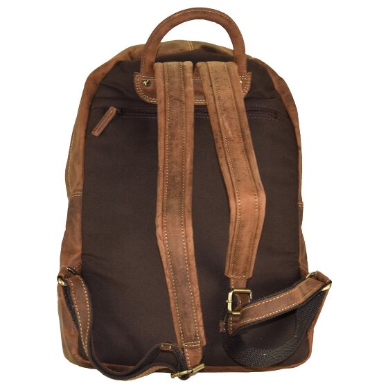 Greenburry Vintage retro backpack leather 42 cm laptop compartment