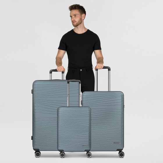 Franky Dallas 3.0 4-wheel suitcase set 3-piece with expansion fold