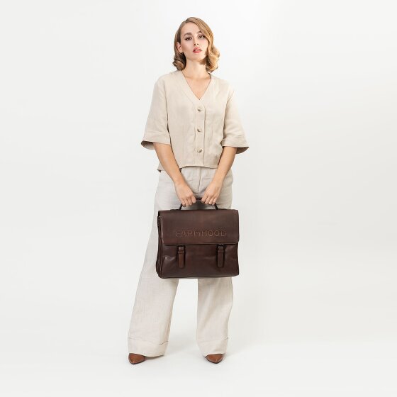 Farmhood Memphis briefcase XXL 3 compartments leather 39 cm