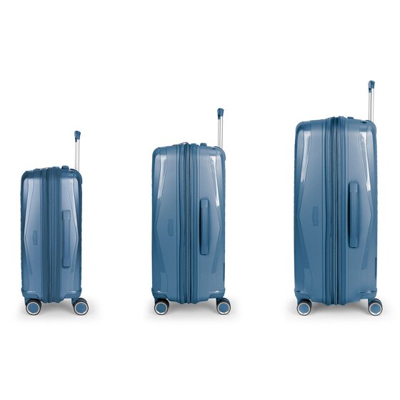 Gabol Queens 4 wheels Suitcase set 3-piece with expansion pleat