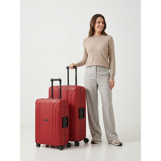 Redolz Essentials 15 4-wheel suitcase set 2-piece with three-point closure
