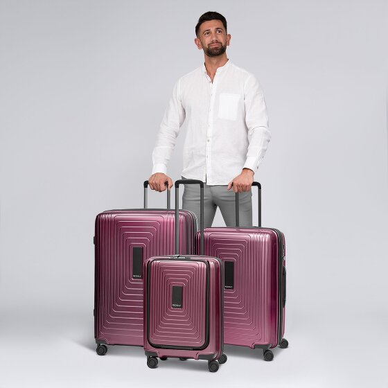Redolz Essentials 14 4 wheels Suitcase set 3-piece with expansion pleat