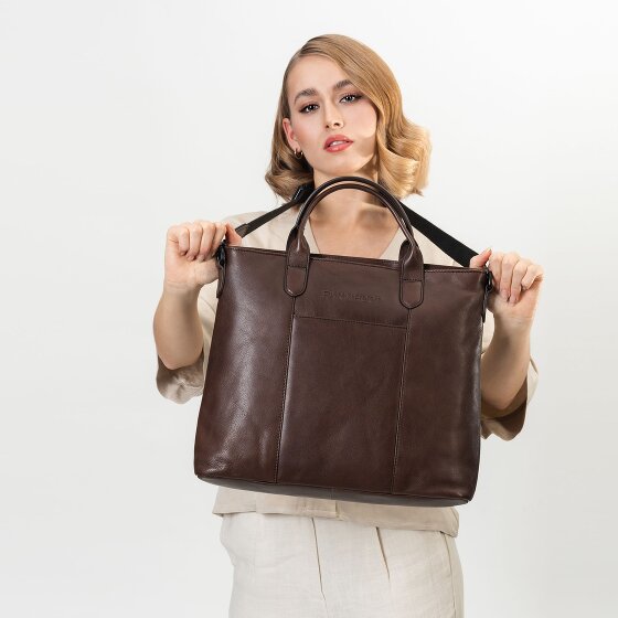 Farmhood Memphis Handbag Leather 37 cm Laptop compartment
