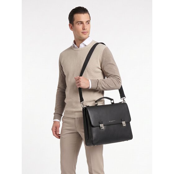 Bugatti Valencia Briefcase Genuine Leather 37 cm Laptop compartment