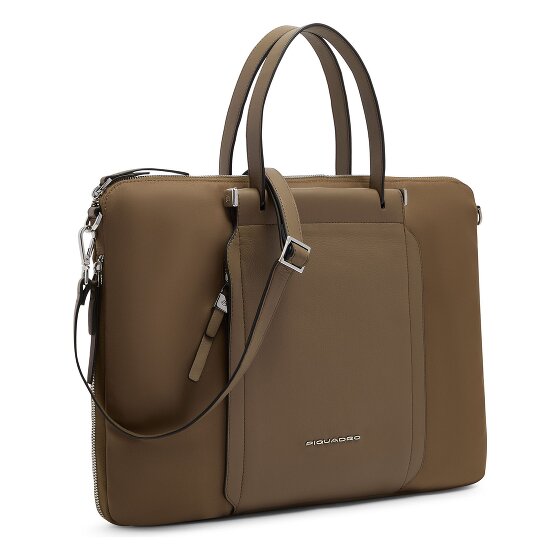 Piquadro Lyra Briefcase Genuine Leather 42 cm Laptop compartment Expandable