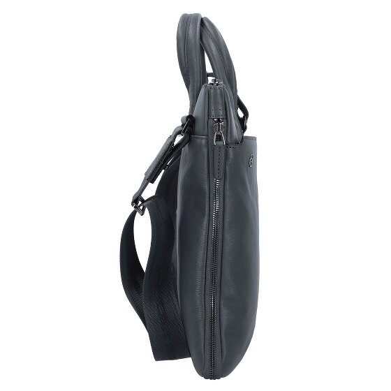 Piquadro Black Square briefcase leather 42 cm laptop compartment