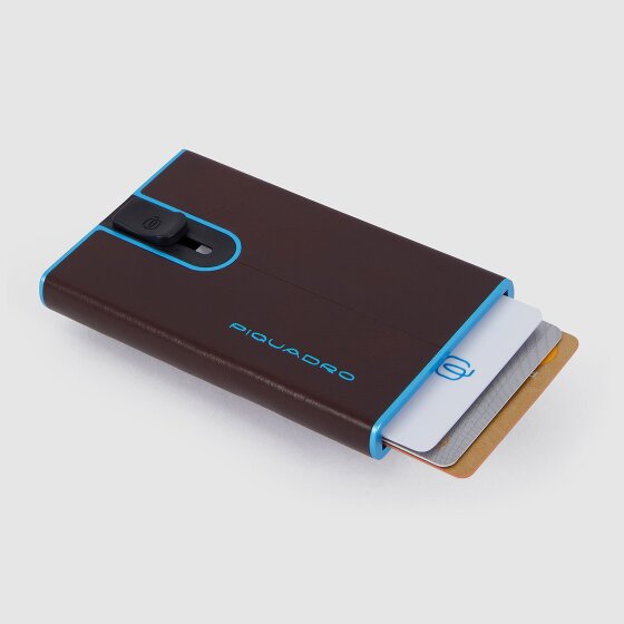 Piquadro Black Square Credit card case RFID protection Leather 6 cm