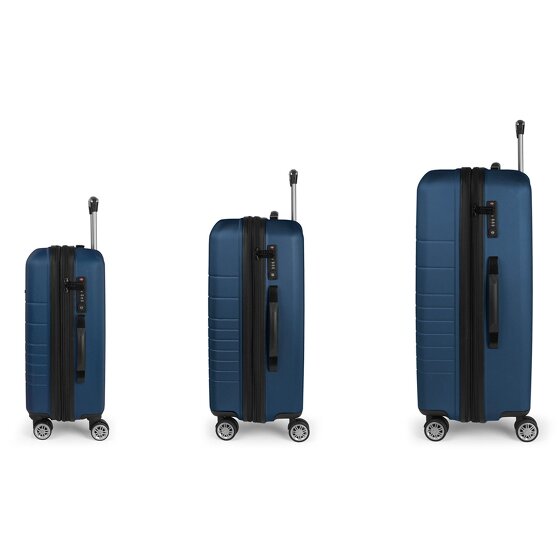 Gabol Escape 4 wheels Suitcase set 3-piece with expansion pleat
