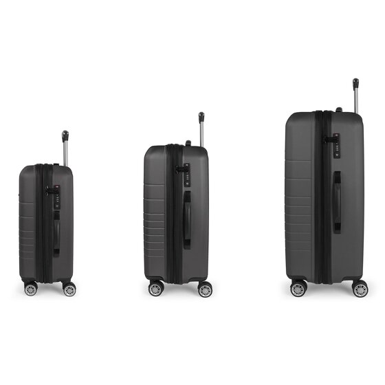 Gabol Escape 4 wheels Suitcase set 3-piece with expansion pleat
