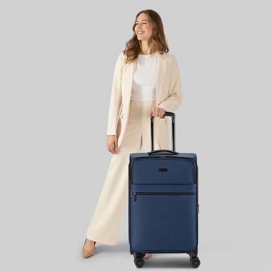 Bugatti Valencia Soft 4 wheels Trolley M 65 cm with expansion pleat Bugatti Valencia Soft 4 wheels Trolley M 65 cm with expansion pleat