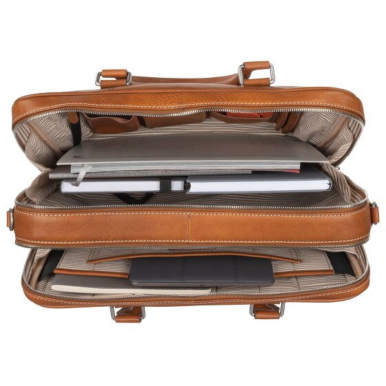 Leonhard Heyden Bergamo briefcase leather 41 cm laptop compartment