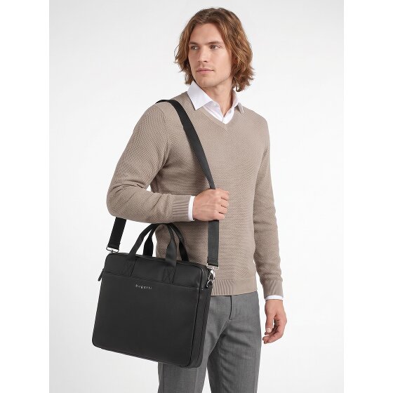 Bugatti Valencia Briefcase Genuine Leather 40 cm Laptop compartment