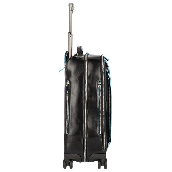Piquadro Blue Square 4 Roll Cabin Trolley Leather 55 cm Laptop compartment