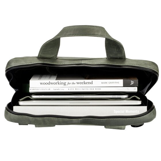 Leonhard Heyden Hague briefcase leather 38 cm laptop compartment
