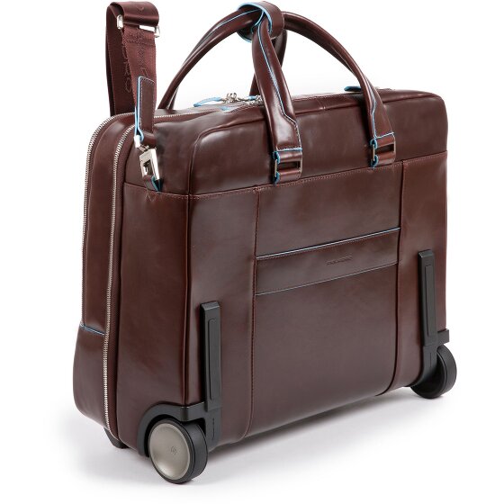 Piquadro Blue Square 2 Roll Business Trolley Leather 37 cm Laptop compartment