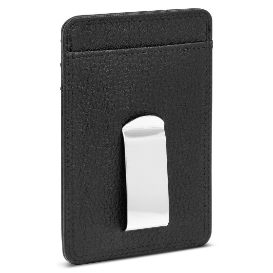 Redolz Leather Essentials RFID Leather Credit Card Case, 7 cm, with Bill Clip