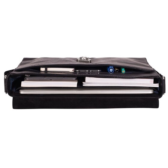 Leonhard Heyden Bergamo Messenger leather 38 cm laptop compartment