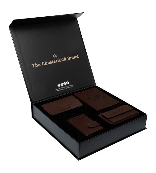 The Chesterfield Brand Credit card holder 4-piece gift set leather 7 cm
