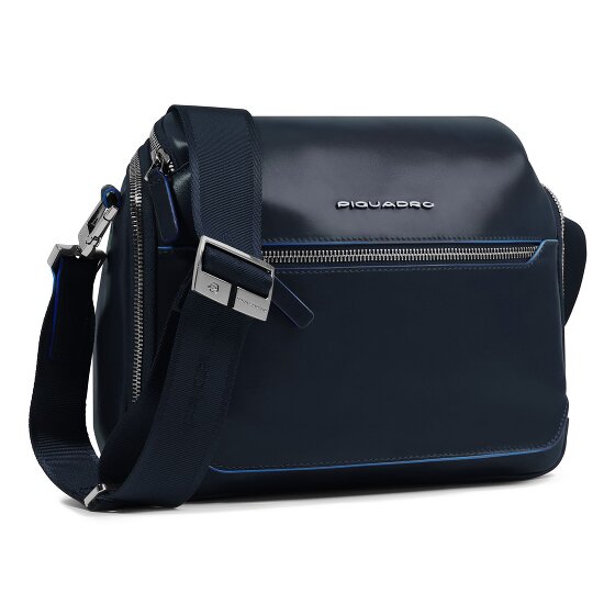 Piquadro Blue Square Shoulder bag Leather 27 cm