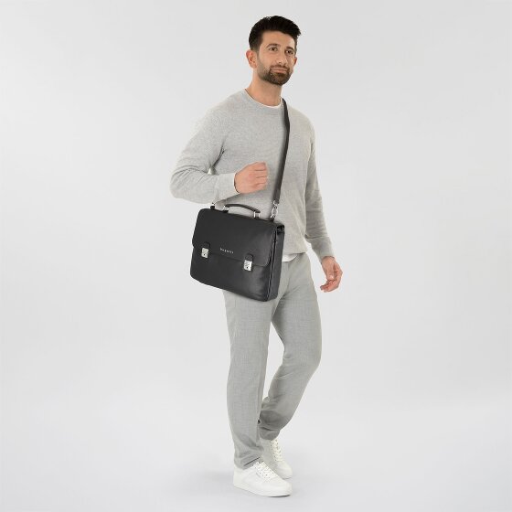 Bugatti Valencia briefcase RFID leather 40 cm laptop compartment