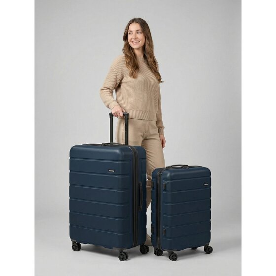 Saxoline Miami 4-wheel Suitcase set (S+L) expandable gusset