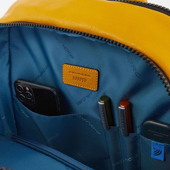 Piquadro Harper backpack RFID leather 40 cm laptop compartment