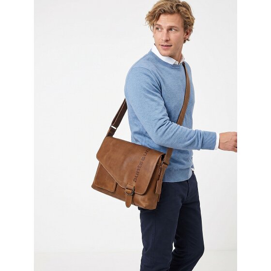 aunts & uncles Heritage Messenger Genuine Leather 41.5 cm Laptop compartment