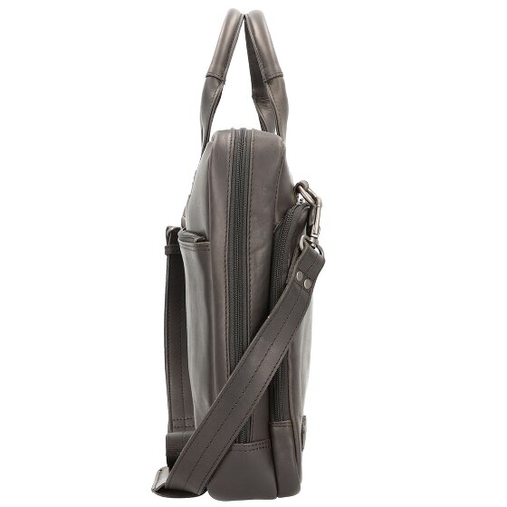 Plevier Navigator briefcase leather 40 cm laptop compartment