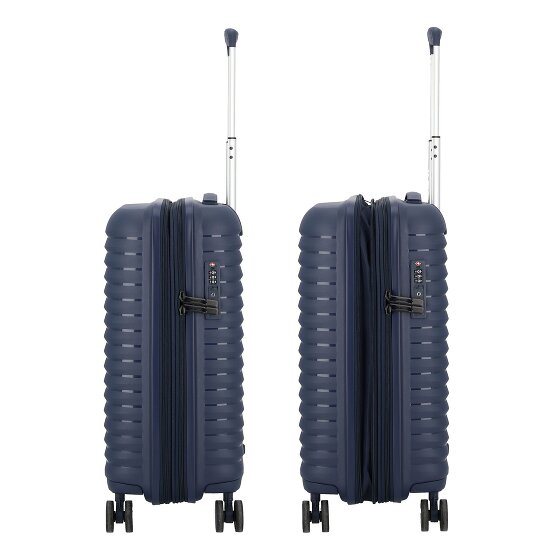 d&n Travel Line 4500 4 wheels Cabin trolley S 55 cm with expansion pleat