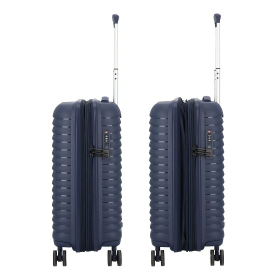 d&n Travel Line 4500 4 wheels Cabin trolley S 55 cm with expansion pleat