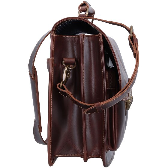 Buckle & Seam Nevada briefcase leather 42 cm laptop compartment Buckle & Seam Nevada briefcase leather 42 cm laptop compartment