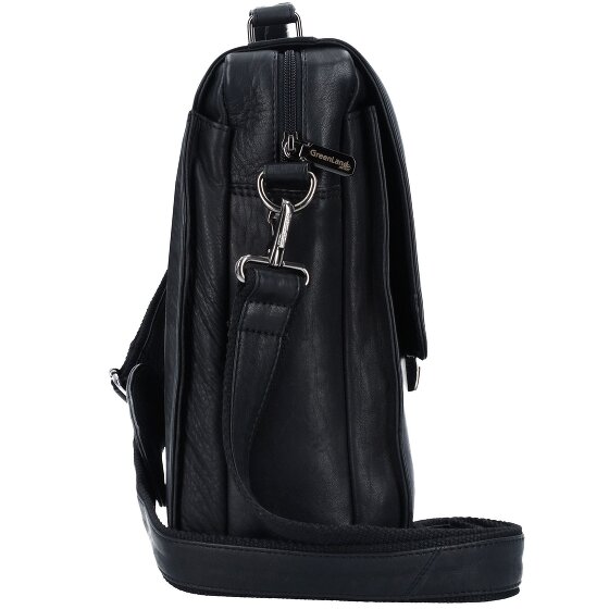 Greenland Nature Black Nappa briefcase leather 40 cm laptop compartment