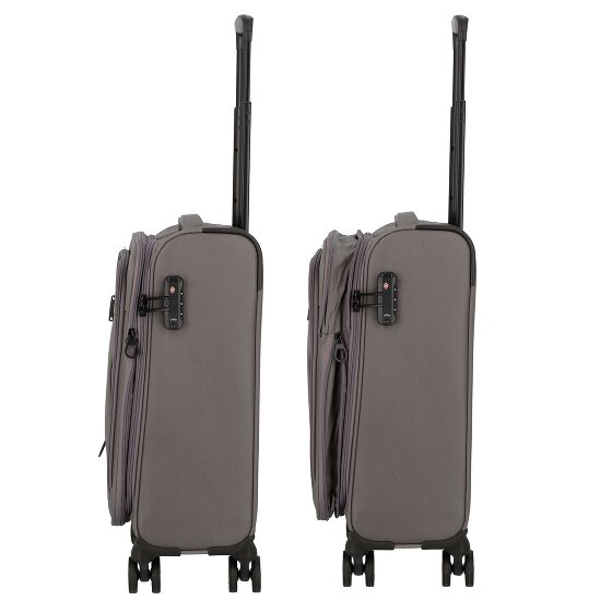 d&n Travel Line 9704 4 wheels Cabin trolley S 55 cm with expansion pleat