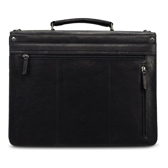 Jost Glasgow Briefcase RFID protection Genuine Leather 40 cm Laptop compartment