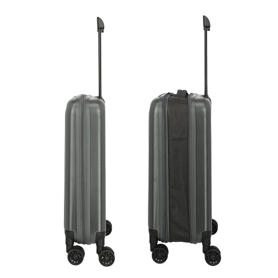 Travelite Basics foldable 4-wheel cabin trolley 55 cm with expansion pleat