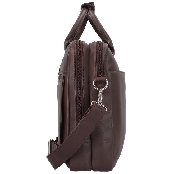 Dermata Briefcase leather 39 cm laptop compartment