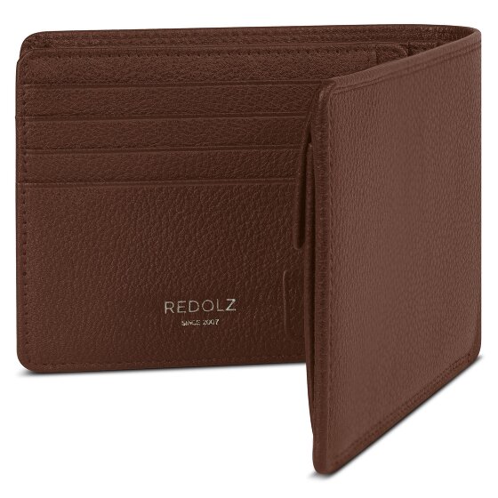 Redolz Leather Essentials QF wallet RFID leather 12 cm fold-out with zipper compartment