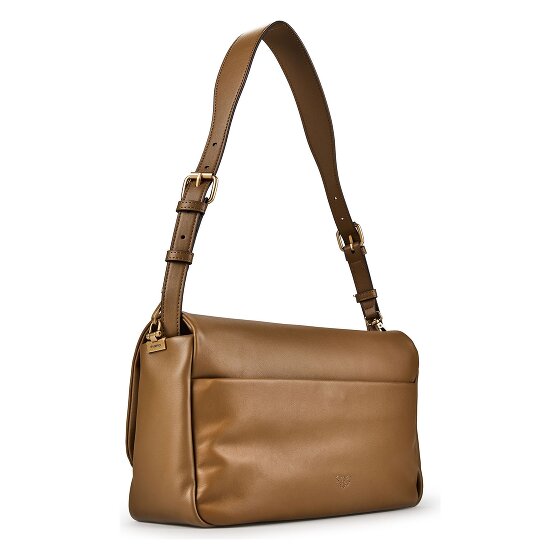 PINKO Click Soft Classic Shoulder Bag Genuine Leather 32 cm