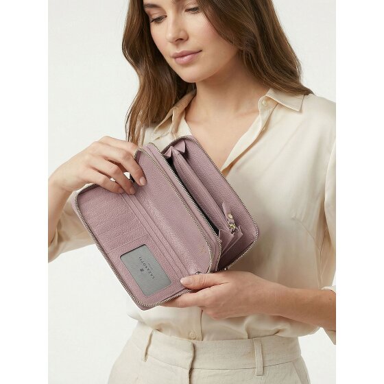 Lazarotti Bologna Leather XL Double Zip-Around Wallet, RFID-Protected, 20 cm