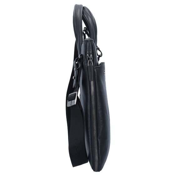 Piquadro Black Square briefcase leather 42 cm laptop compartment