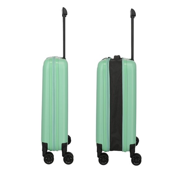 Travelite Basics foldable 4-wheel cabin trolley 55 cm with expansion pleat