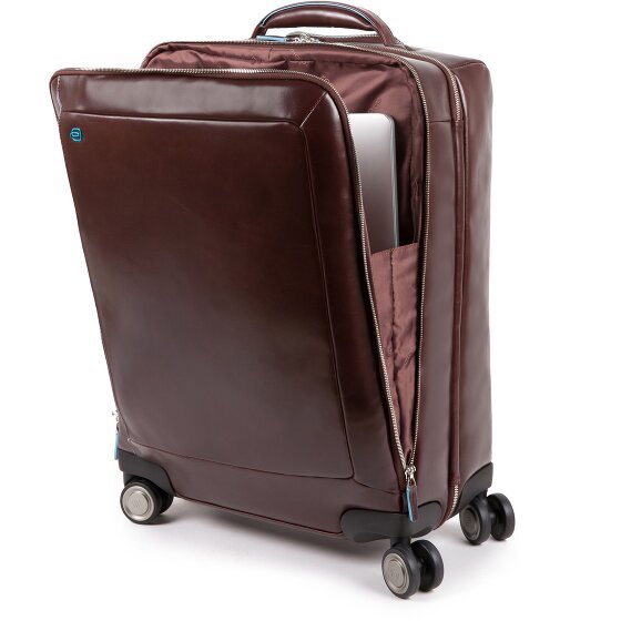Piquadro Blue Square 4 Roll Cabin Trolley Leather 55 cm Laptop compartment
