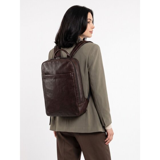 Jost Glasgow Daypack RFID protection Genuine Leather 44 cm Laptop compartment