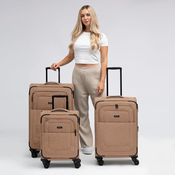Redolz Essentials 12 THREE SET 4 wheels Suitcase set 3-piece with expansion pleat