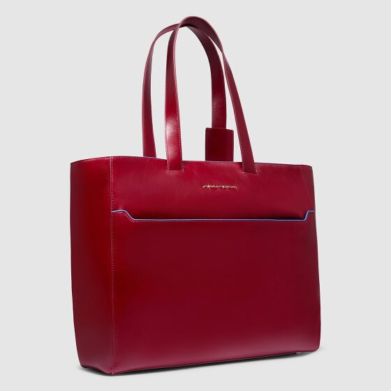 Piquadro Blue Square Shopper Bag Leather 40 cm