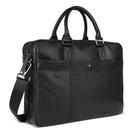 Bugatti Black Magic Briefcase Leather 40 cm Laptop compartment